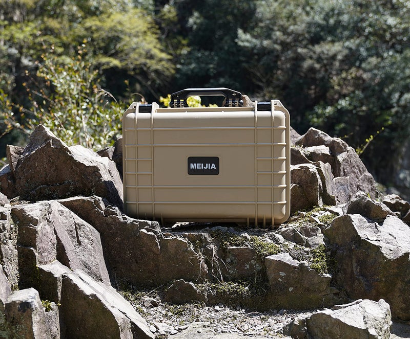 MEIJIA Portable IP67 Waterproof Protective Case, Hard Camera Case with customizable foam, Perfectly Protection of Camera, Drones, Pistols,Lens, Equipments, 18.5 x14.06x6.93inches(Desert Tan) - Image 2